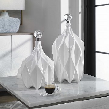 Klara Bottles S/2 White