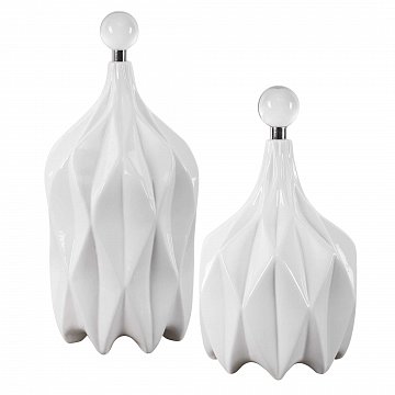 Klara Bottles S/2 White