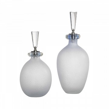 Leah Bottles S/2 Blue